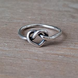 Delicate Heart Knot Ring